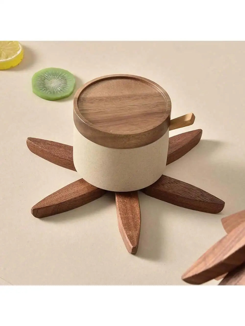 Tree coasters wooden tripod