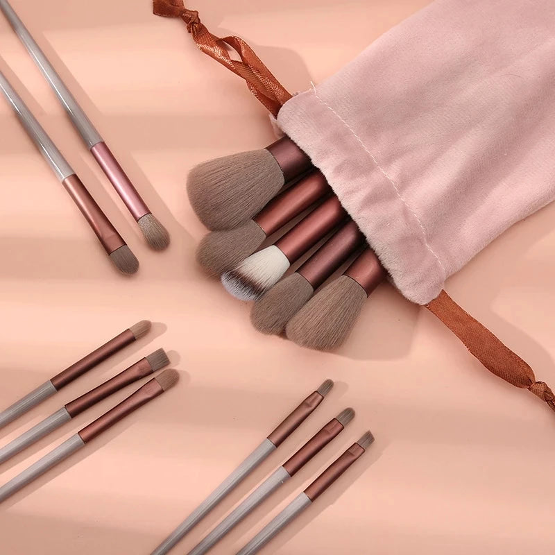 13 PCS Makeup Brushes & Tools Bag