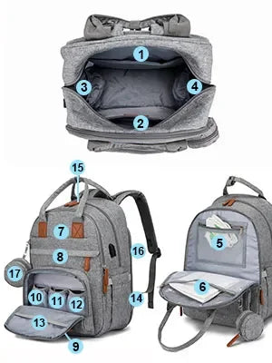 LOVEVOOK Mommy Pack Bag with USB Charging Port