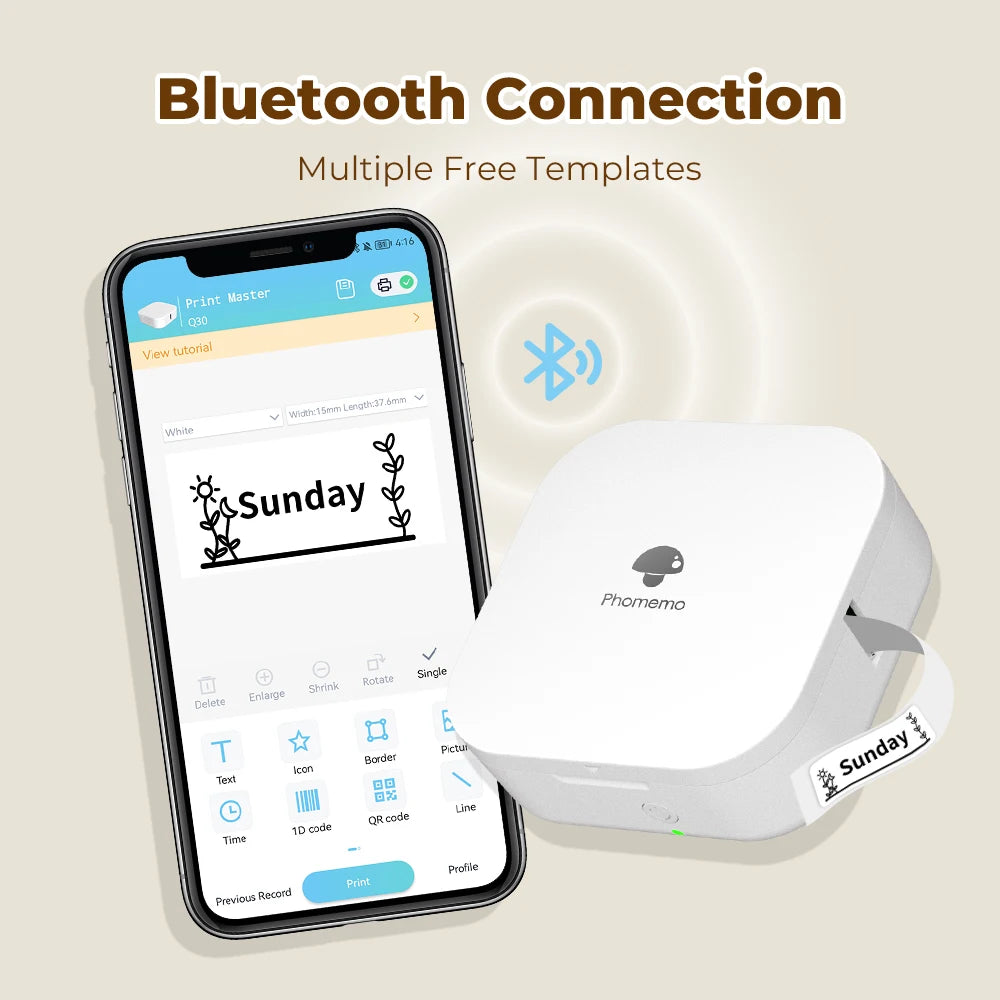 Mini Thermal Label Pocket Portable Printer