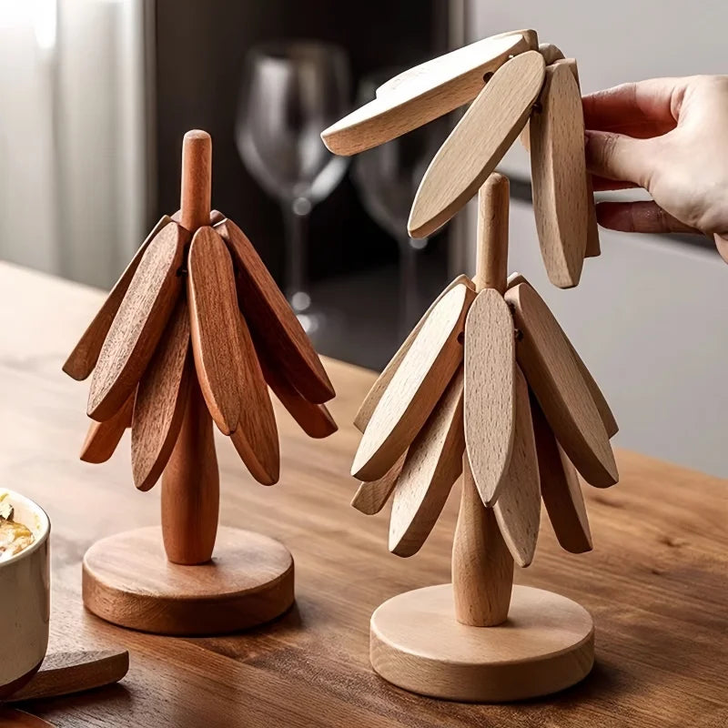 Tree coasters wooden tripod