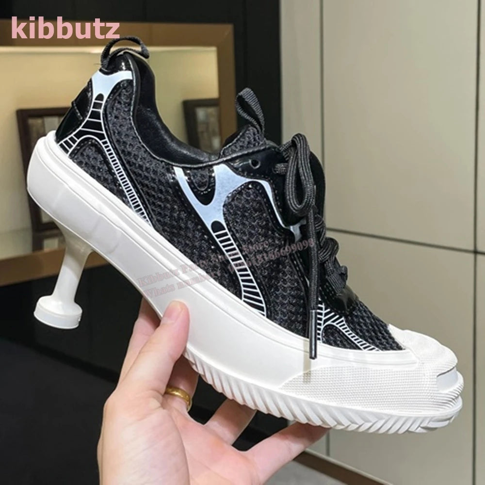 Thin Heels Lace-Up Novelty Sexy Luxury Sneakers