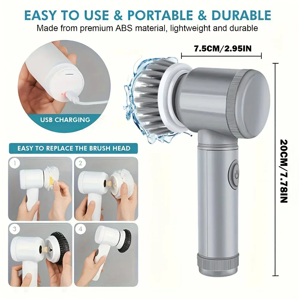 Electric Cordless Spin Scrubber