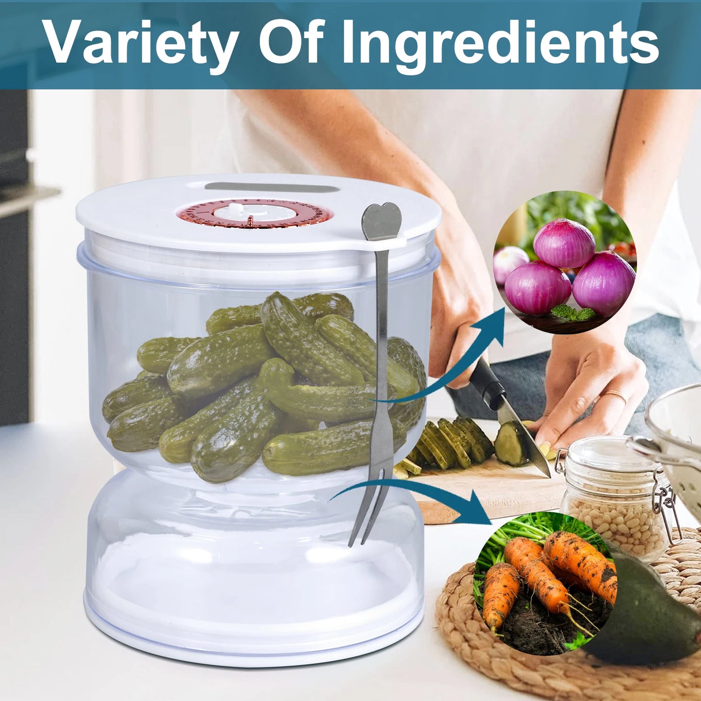 Hourglass Pickle Jar Leakproof Airtight Container