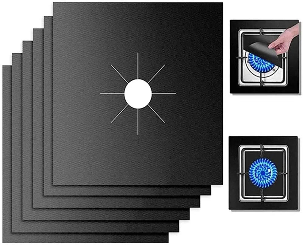 1/4/6/8Pcs Gas Stove Protector Cooker Cover Liner Clean Mat Pad
