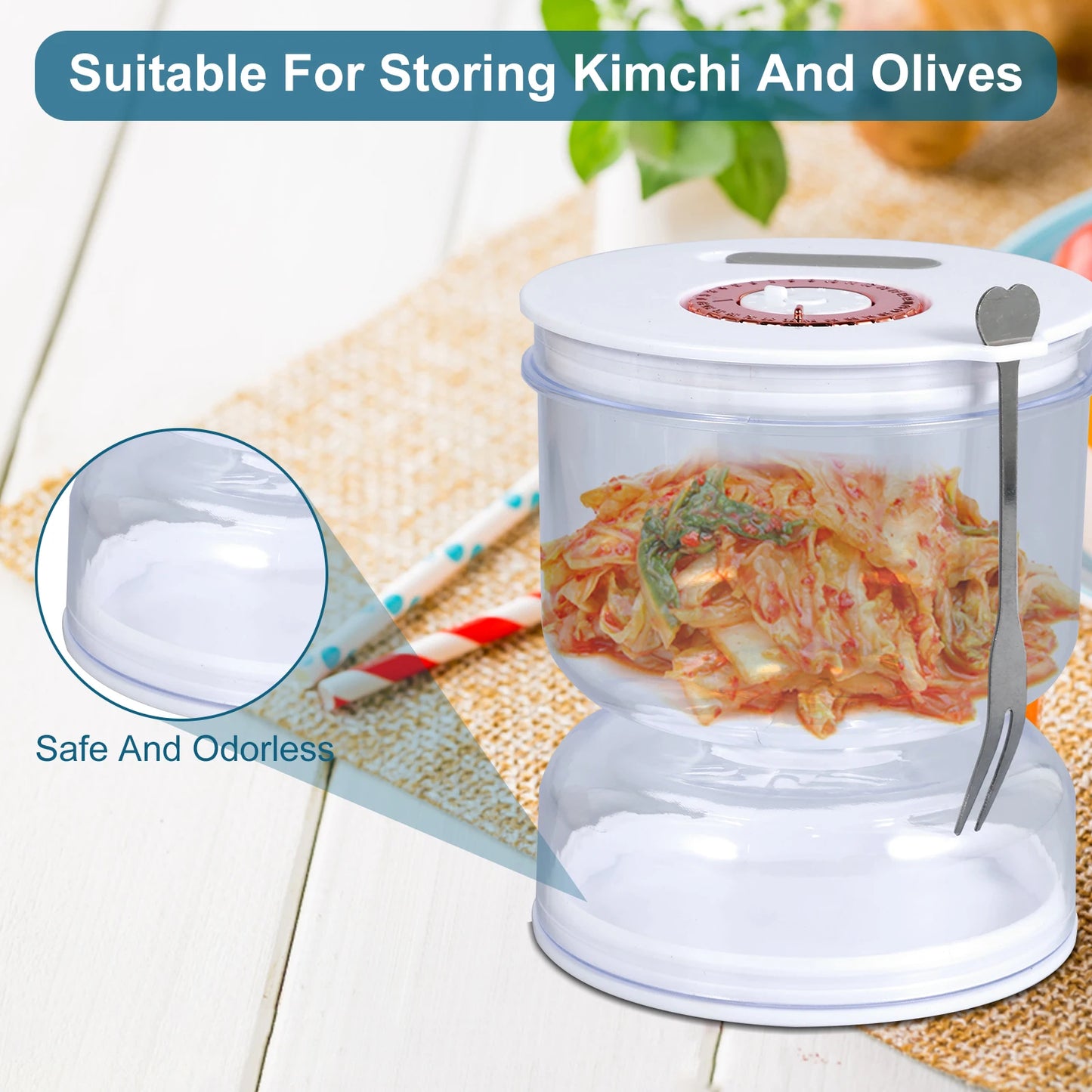 Hourglass Pickle Jar Leakproof Airtight Container