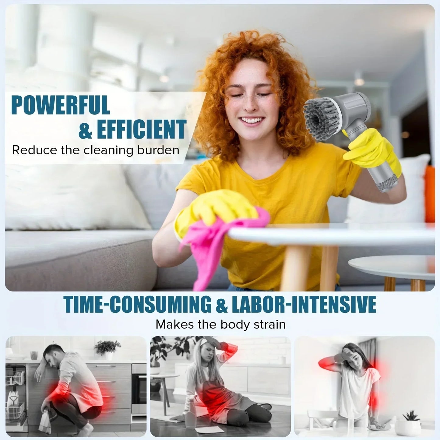 Electric Cordless Spin Scrubber