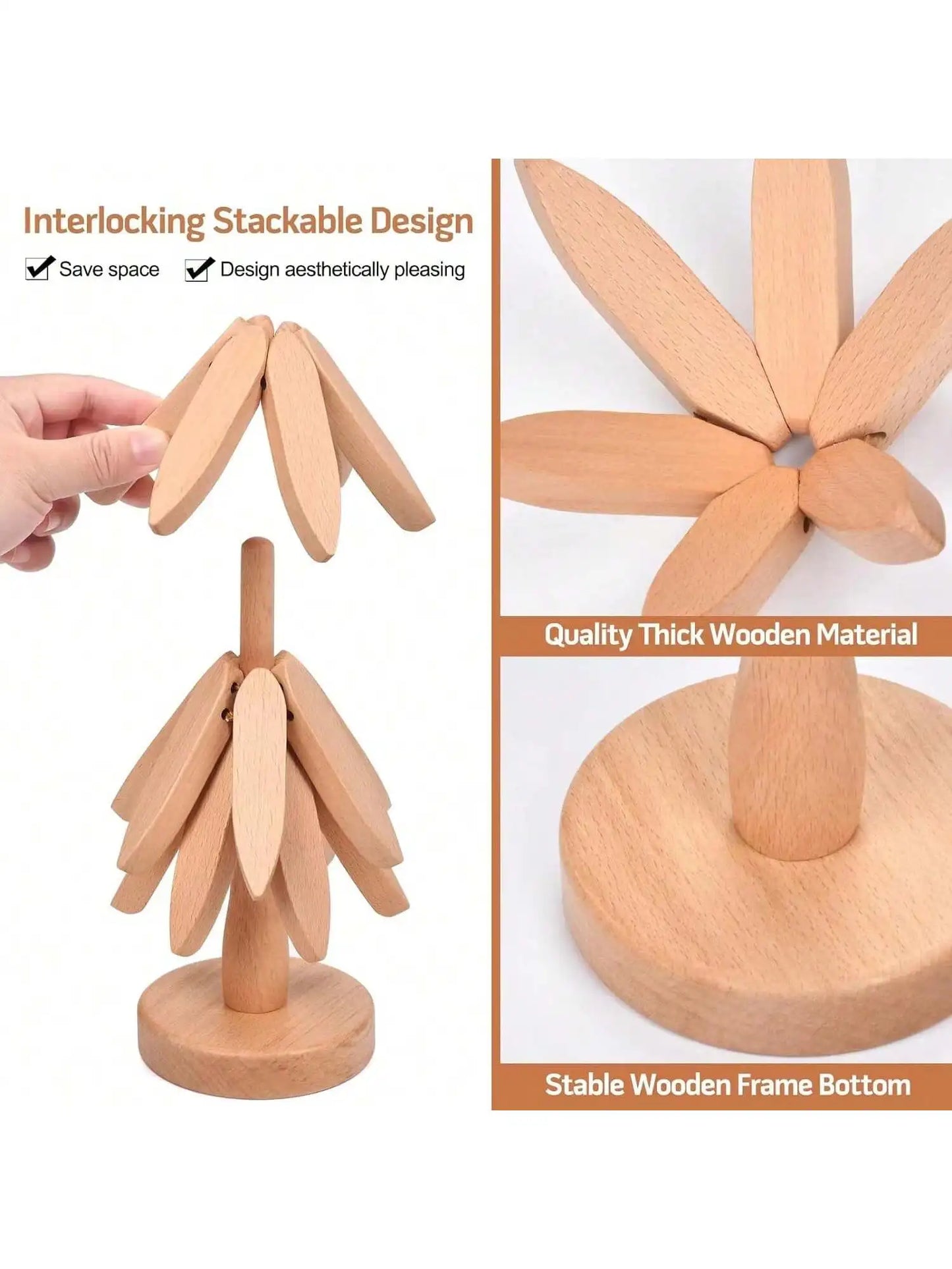 Tree coasters wooden tripod