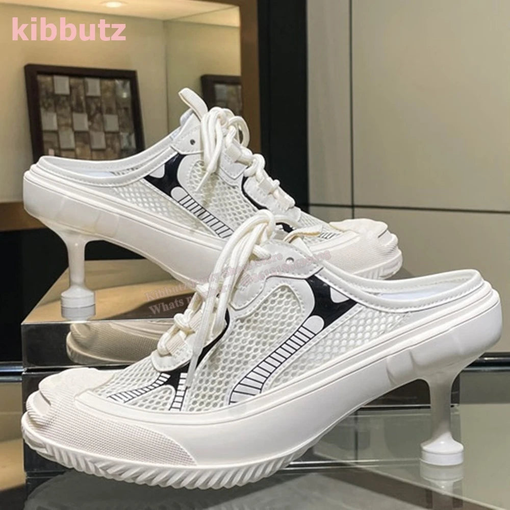 Thin Heels Lace-Up Novelty Sexy Luxury Sneakers