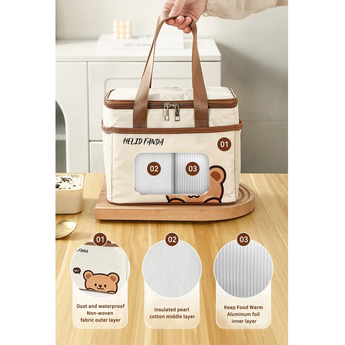 Portable Insulated Lunch Bag