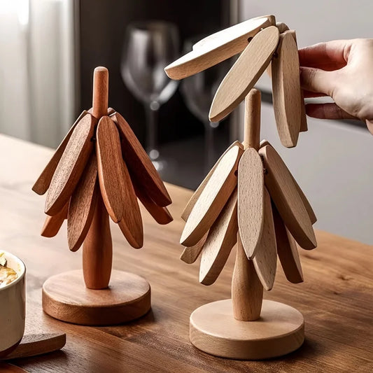 Tree coasters wooden tripod