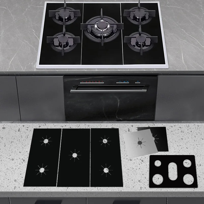 1/4/6/8Pcs Gas Stove Protector Cooker Cover Liner Clean Mat Pad