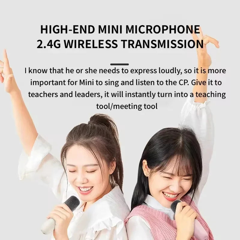 K12 Wireless Microphone Karaoke Machine Bluetooth Speaker KTV HIFI Stereo Sound RGB