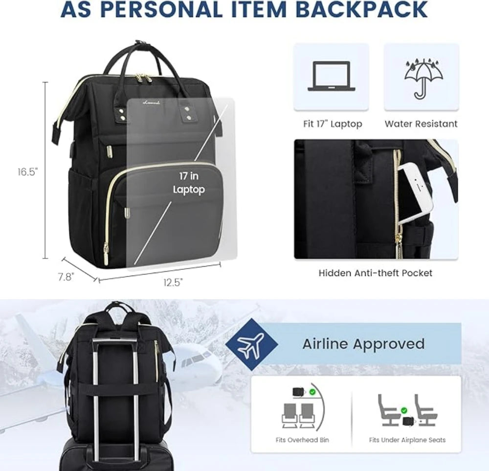 LOVEVOOK 17 inch Laptop Travel Backpack