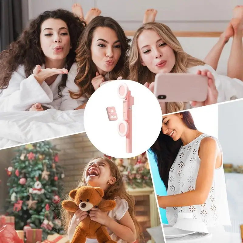 6 In 1 Selfie Stick Tripod With 2 Lights