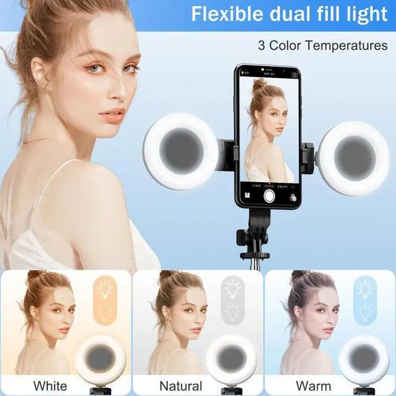 6 In 1 Selfie Stick Tripod With 2 Lights